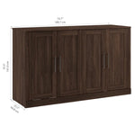 Bestar Allure Queen Cabinet Bed with Mattress