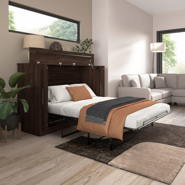 Bestar Allure Double Cabinet Bed with Mattress