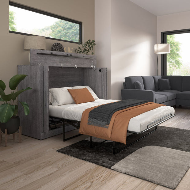 Bestar Allure Double Cabinet Bed with Mattress