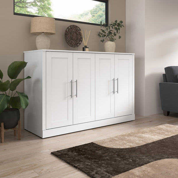 Bestar Allure Double Cabinet Bed with Mattress