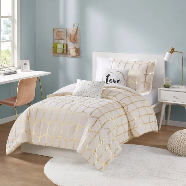 Raina - Twin Comforter Set, 4-piece