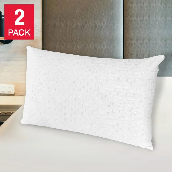 Swiss Comforts Embossed Tencel Down Alternative Pillow, 2-pack