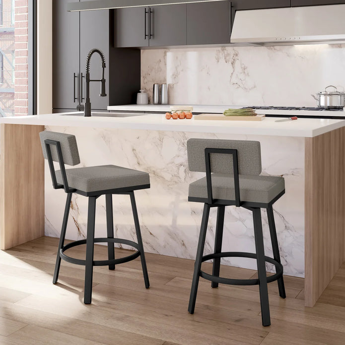 Amisco Staten Swivel Counter Stool in Polyester