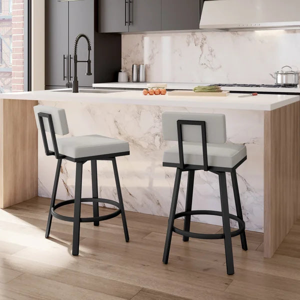 Amisco Staten Swivel Counter Stool in Polyester
