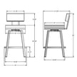 Amisco Staten Swivel Counter Stool in Polyester