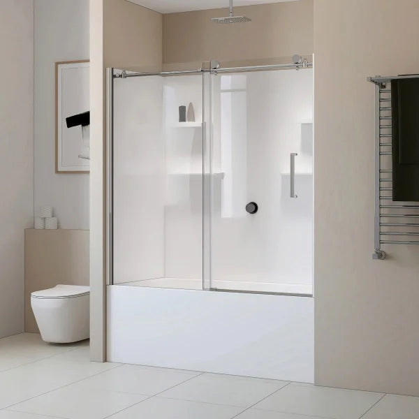 Appollo Cameron 32 in. x 60 in. Skirted Bathtub with Shower Doors and Wall Kit, Left Drain