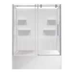 Appollo Cameron 32 in. x 60 in. Skirted Bathtub with Shower Doors and Wall Kit, Left Drain