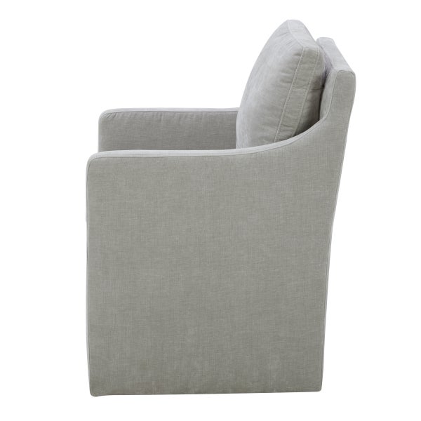 Aiden & Ivy Contessa Fabric Dining Armchair with Casters