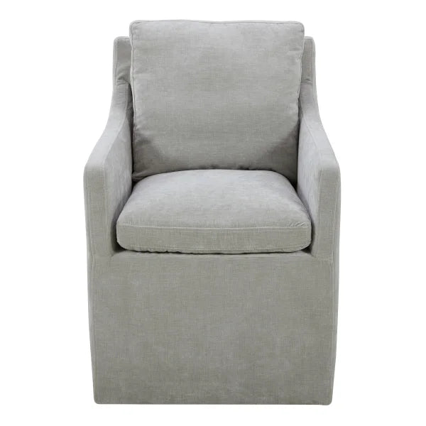 Aiden & Ivy Contessa Fabric Dining Armchair with Casters