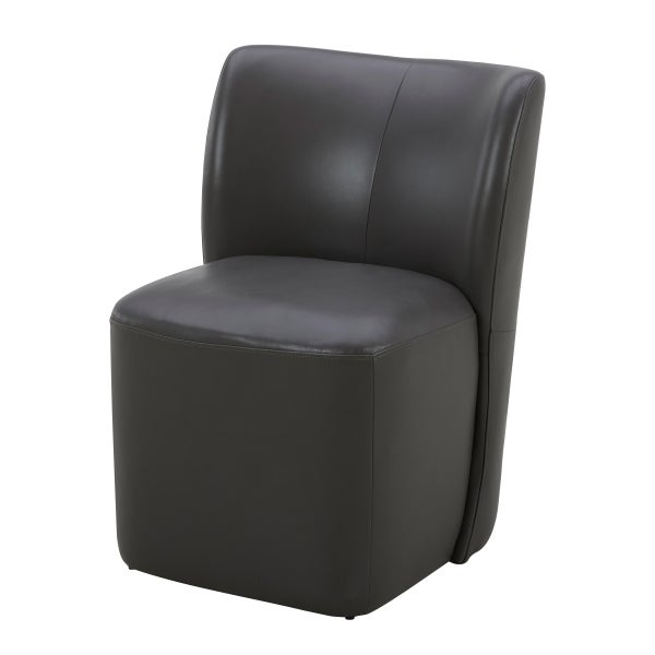 Aiden & Ivy Blair Top-grain Leather Dining Chair with Casters