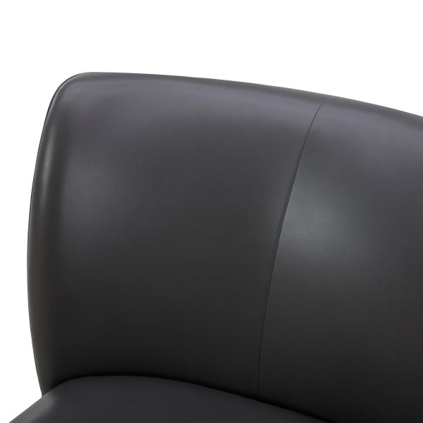 Aiden & Ivy Blair Top-grain Leather Dining Chair with Casters