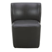Aiden & Ivy Blair Top-grain Leather Dining Chair with Casters