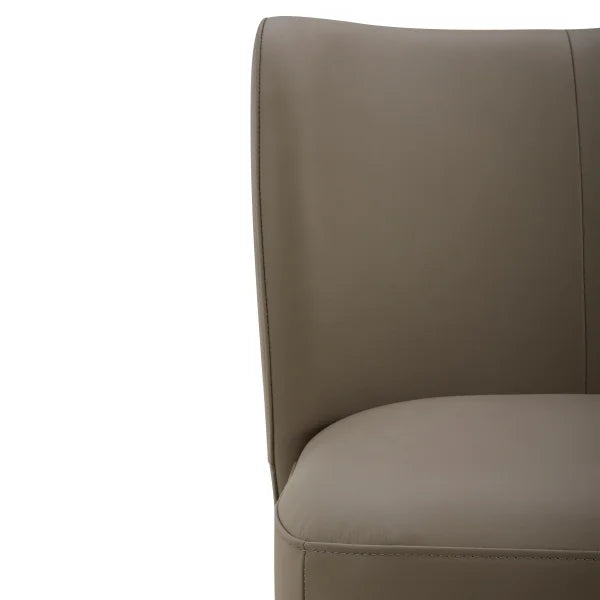 Aiden & Ivy Blair Top-grain Leather Dining Chair with Casters