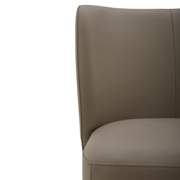 Aiden & Ivy Blair Top-grain Leather Dining Chair with Casters