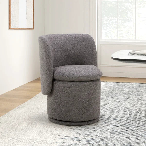Aiden & Ivy Fabric Armless Swivel Dining Chair