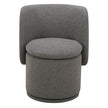 Aiden & Ivy Fabric Armless Swivel Dining Chair