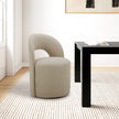 Aiden & Ivy Fabric Armless Dining Chair with Casters
