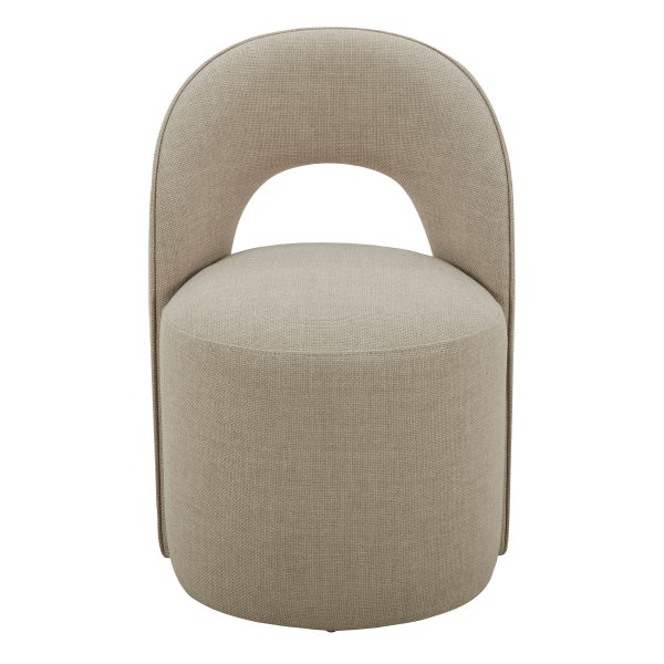Aiden & Ivy Fabric Armless Dining Chair with Casters