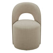 Aiden & Ivy Fabric Armless Dining Chair with Casters