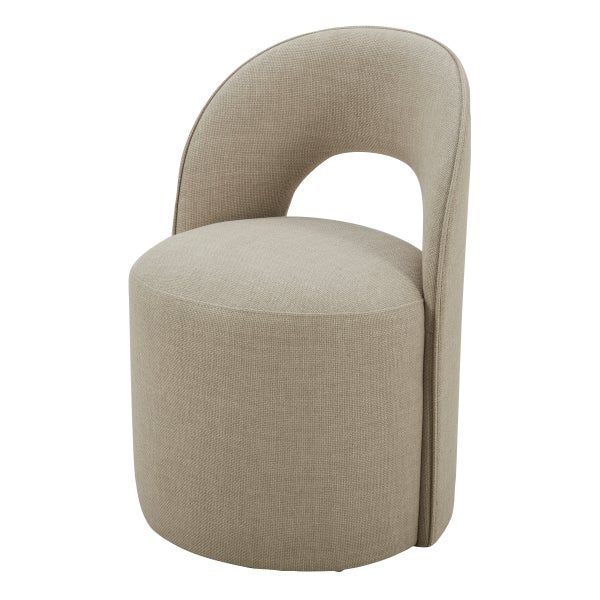 Aiden & Ivy Fabric Armless Dining Chair with Casters