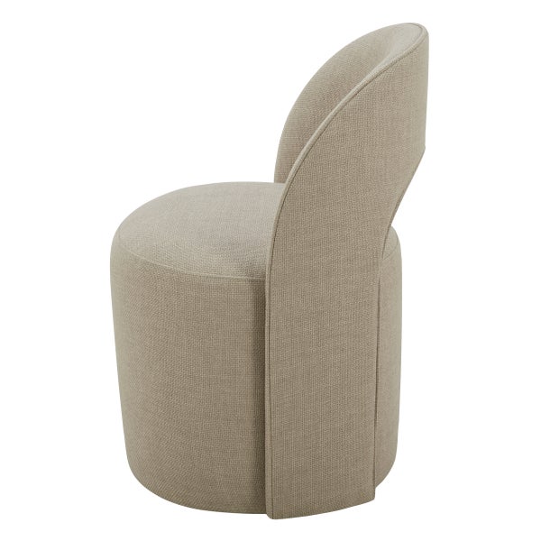 Aiden & Ivy Fabric Armless Dining Chair with Casters