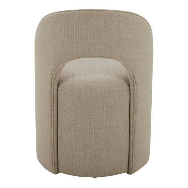 Aiden & Ivy Fabric Armless Dining Chair with Casters