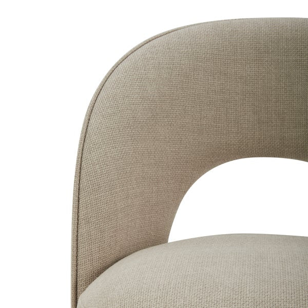Aiden & Ivy Fabric Armless Dining Chair with Casters