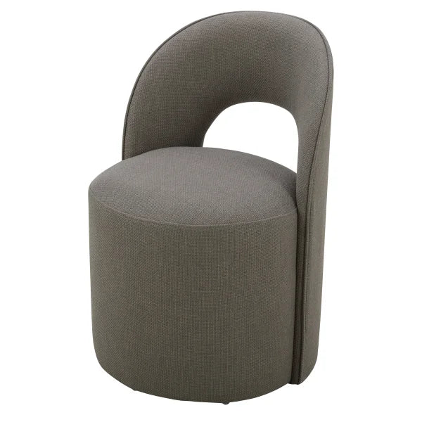 Aiden & Ivy Fabric Armless Dining Chair with Casters