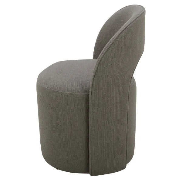 Aiden & Ivy Fabric Armless Dining Chair with Casters