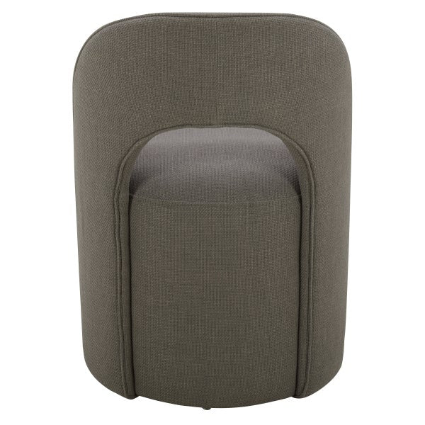 Aiden & Ivy Fabric Armless Dining Chair with Casters