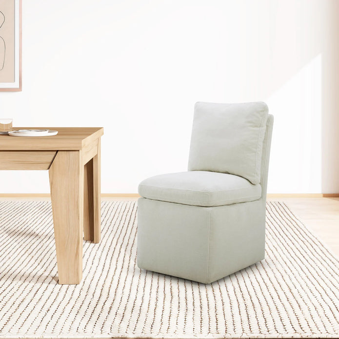 Aiden & Ivy Armless Fabric Dining Chair