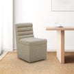 Aiden & Ivy Fabric Armless Dining Chair with Casters