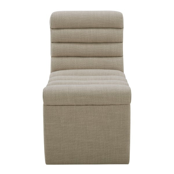 Aiden & Ivy Fabric Armless Dining Chair with Casters