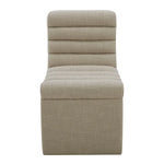 Aiden & Ivy Fabric Armless Dining Chair with Casters