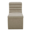 Aiden & Ivy Fabric Armless Dining Chair with Casters