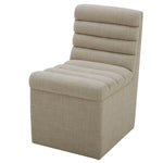 Aiden & Ivy Fabric Armless Dining Chair with Casters