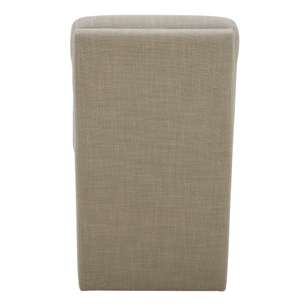 Aiden & Ivy Fabric Armless Dining Chair with Casters