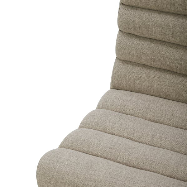 Aiden & Ivy Fabric Armless Dining Chair with Casters