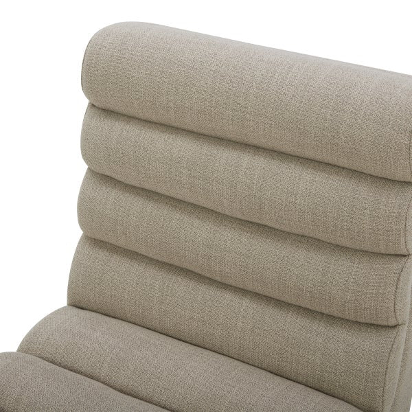 Aiden & Ivy Fabric Armless Dining Chair with Casters
