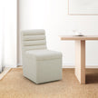 Aiden & Ivy Fabric Armless Dining Chair with Casters