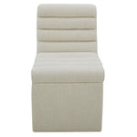 Aiden & Ivy Fabric Armless Dining Chair with Casters
