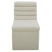 Aiden & Ivy Fabric Armless Dining Chair with Casters