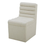 Aiden & Ivy Fabric Armless Dining Chair with Casters