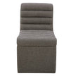 Aiden & Ivy Fabric Armless Dining Chair with Casters