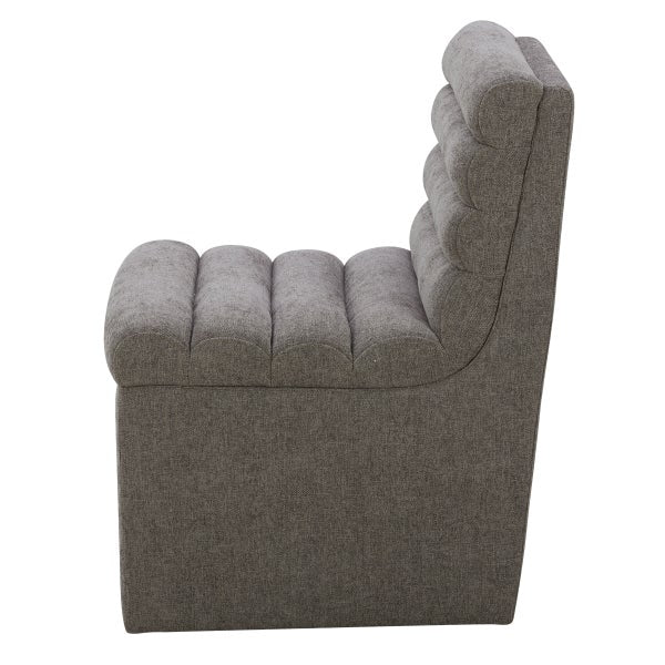 Aiden & Ivy Fabric Armless Dining Chair with Casters