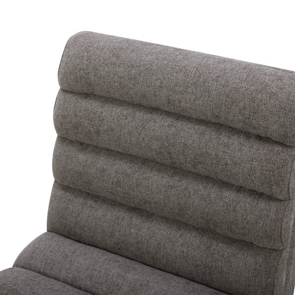 Aiden & Ivy Fabric Armless Dining Chair with Casters