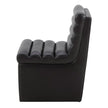 Aiden & Ivy Top-grain Leather Armless Dining Chair with Casters