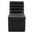 Aiden & Ivy Top-grain Leather Armless Dining Chair with Casters