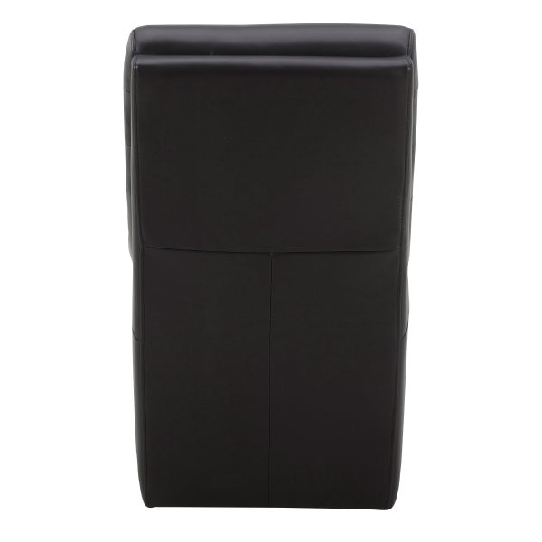 Aiden & Ivy Top-grain Leather Armless Dining Chair with Casters