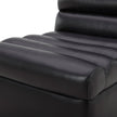Aiden & Ivy Top-grain Leather Armless Dining Chair with Casters